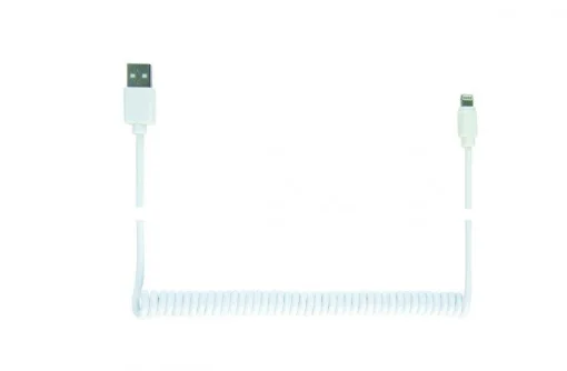 Кабель Cablexpert (CC-LMAM-1.5M-W) USB2.0 - Lightning, 1.5 м, спиральный, белый