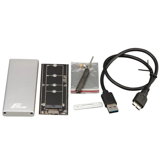 Внешний карман Frime SATA HDD/SSD 2.5", USB 3.0, Metal, Silver (FHE201.M2U30)
