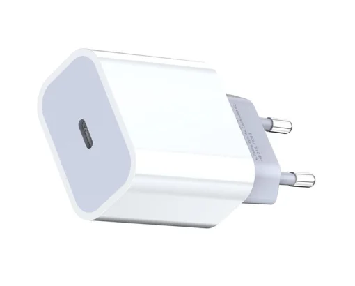 Сетевое зарядное устройство для Grand-X (1xUSB-C 20W) QC4.0, PD 3.0, FCP, AFC White (CH-770)