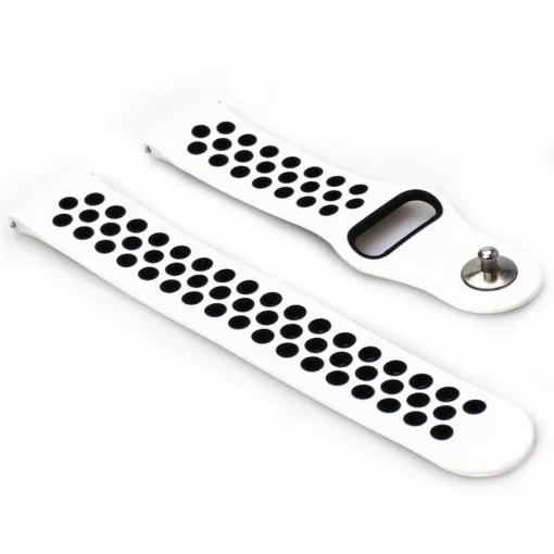 Ремешок BECOVER Nike Style Strap White/Black для Xiaomi Amazfit Bip/Bip Lite/Bip S Lite/GTR 42mm/GTS/TicWatch S2/TicWatch E (705705)