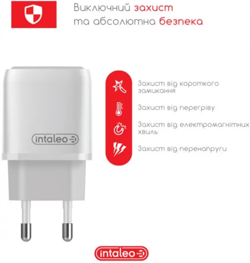 Сетевое зарядное устройство для Intaleo TCGQPD120L (1USBx3A) White (1283126510007) + кабель Lightning