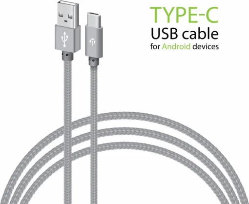 Кабель Intaleo CBGNYT1 USB-USB Type-C 1м Grey (1283126489136)