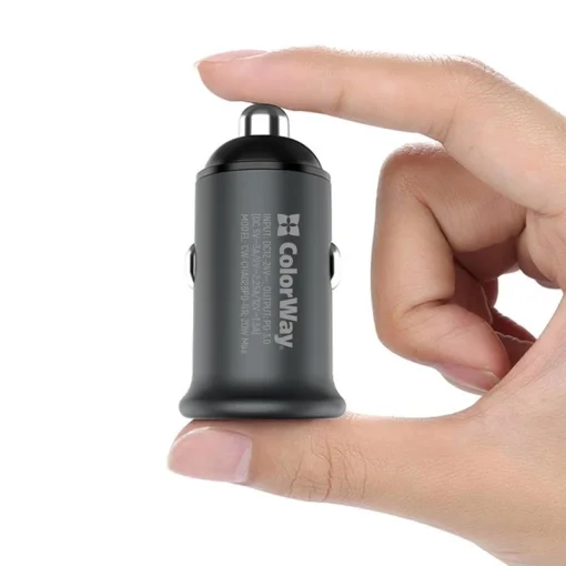 Автомобильное зарядное устройство для ColorWay (1USBx3A, 20W) Power Delivery Port Gray (CW-CHA028PD-GR)