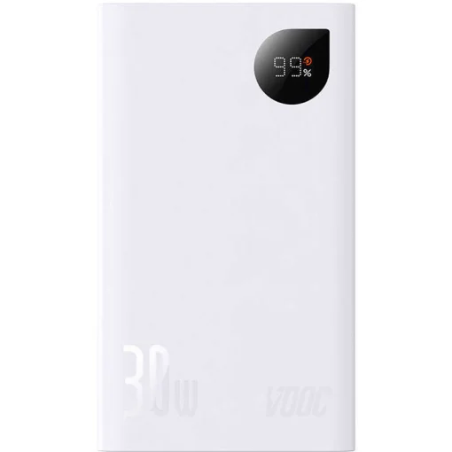 Повербанк BASEUS Adaman2 Digital Display 30W PD+QC 20000mAh White (PPAD050002)