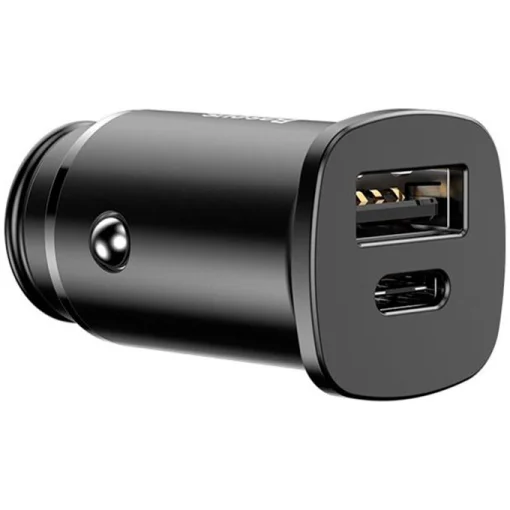 Автомобільний зарядний пристрій BASEUS Square Metal A+C 30W PPS Car Charger Black (CCALL-AS01)