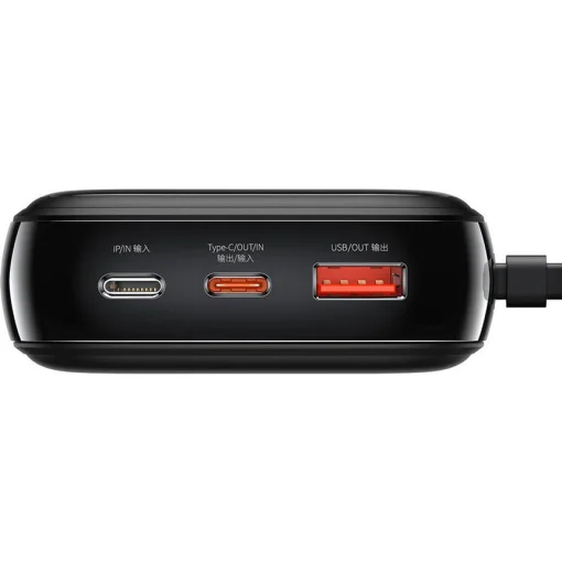 Повербанк BASEUS Q Pow Lightning Cable 20W PD+QC 20000mAh Black (PPQD-H01)