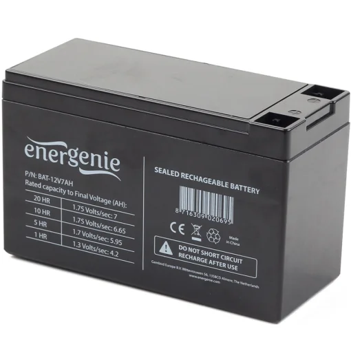 Акумуляторна батарея ENERGENIE BAT-12V7AH (12В, 7А·год)