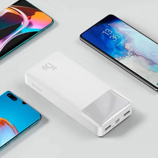 Повербанк BASEUS Bipow 15W PD+QC 20000mAh White (PPDML-J02)