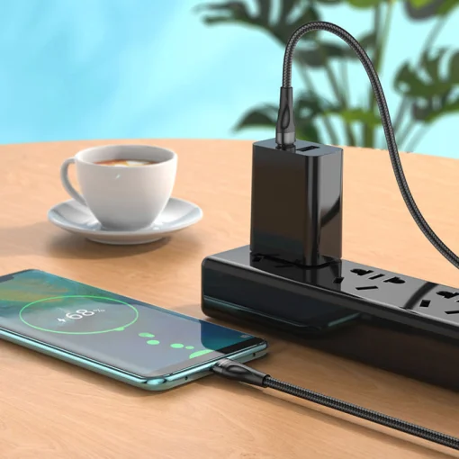 Кабель BOROFONE BX61 Source USB-C/USB-C 60W Black 1м (BX61CCB)