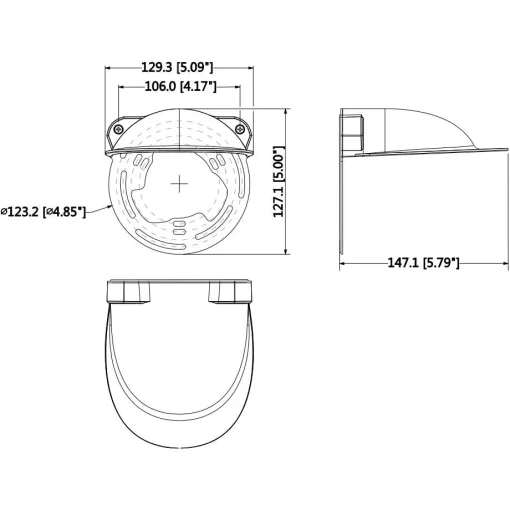 Захисний козирок з кронштейном DAHUA DH-PFA200W