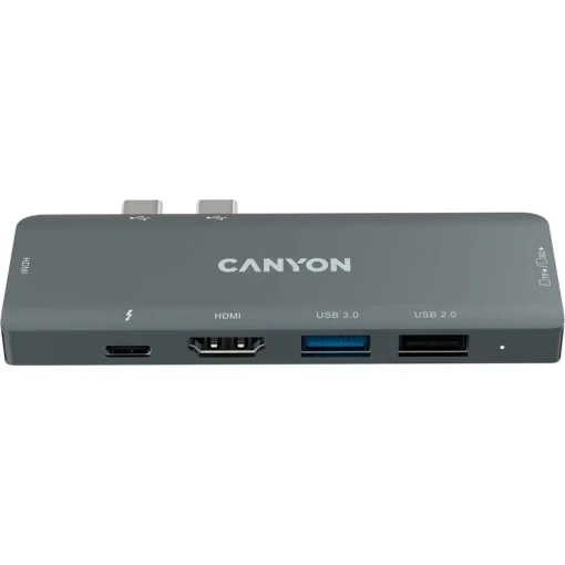 Порт-реплікатор CANYON DS-5 USB-C Multiport Docking Station 7-in-1 (CNS-TDS05B)