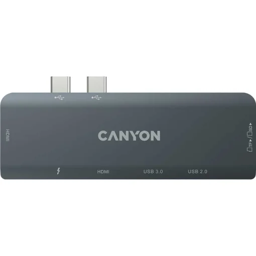 Порт-реплікатор CANYON DS-5 USB-C Multiport Docking Station 7-in-1 (CNS-TDS05B)
