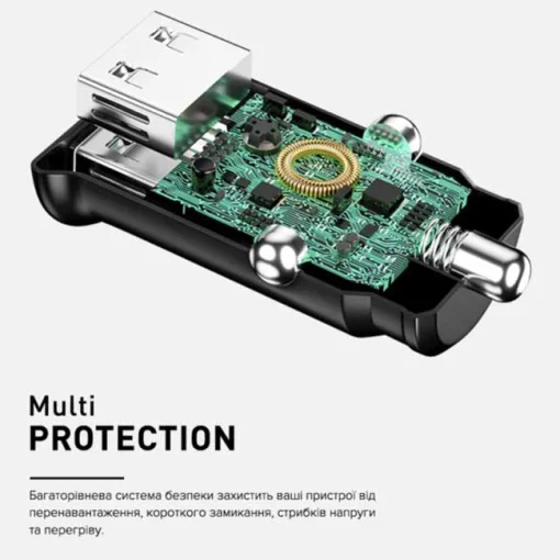 Автомобильное зарядное устройство для LUXE CUBE 2xUSB-A 2.4А White (8886998698496)