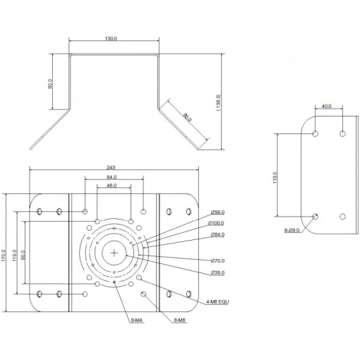Крепление угловое DAHUA DH-PFA151