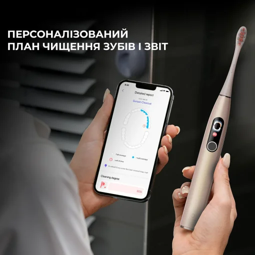 Умная зубная электрощетка Oclean X Pro Digital Electric Toothbrush Champagne Gold (6970810552553)