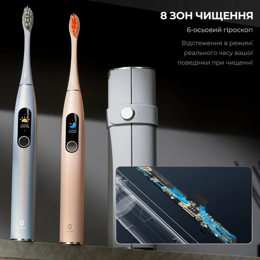 Умная зубная электрощетка Oclean X Pro Digital Electric Toothbrush Champagne Gold (6970810552553)
