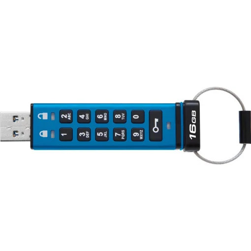 Флэшка KINGSTON IronKey Keypad 200 USB3.2 16GB Blue (IKKP200/16GB)