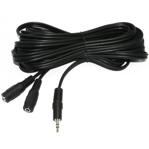 Сплиттер CABLEXPERT mini-jack/mini-jack (M/F) 3.5мм Black 5м (CCA-415)