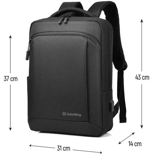 Рюкзак для ноутбука 17.3" COLORWAY Practical Black (CW-BPP173-BK)
