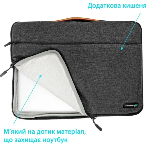 Сумка для ноутбука 15.6" GRAND-X SLX-15 Dark Gray
