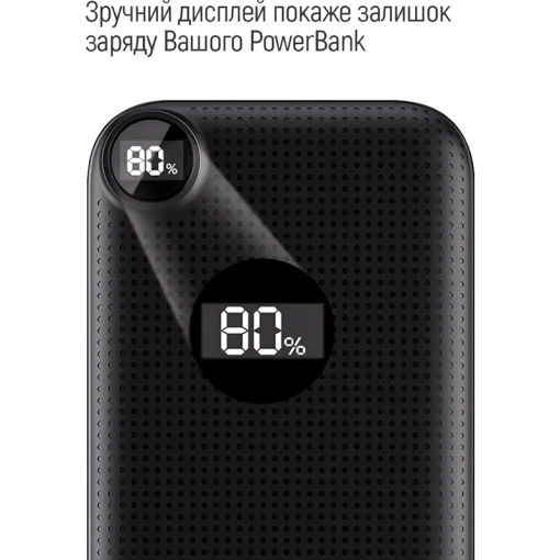 Повербанк COLORWAY Slim LCD 10000mAh Black (CW-PB100LPH2BK-D)