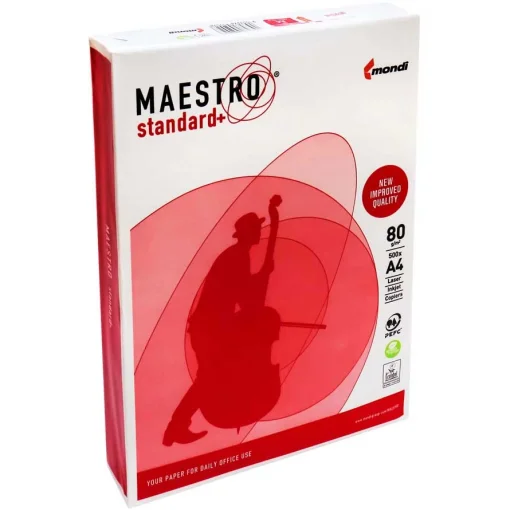 Офісний папір MONDI Maestro Standart+ A4 80г/м²,  класс В+, 500арк