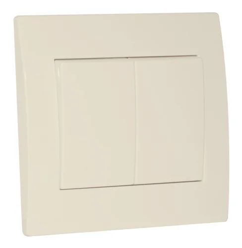 Выключатель SVEN Home SE-105 проходной двойной скрытого типа слоновая кость