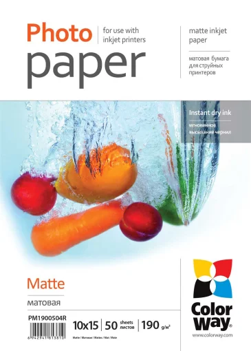 Фотобумага CW матовая 190г/м2 10x15см 50л (PM1900504R)