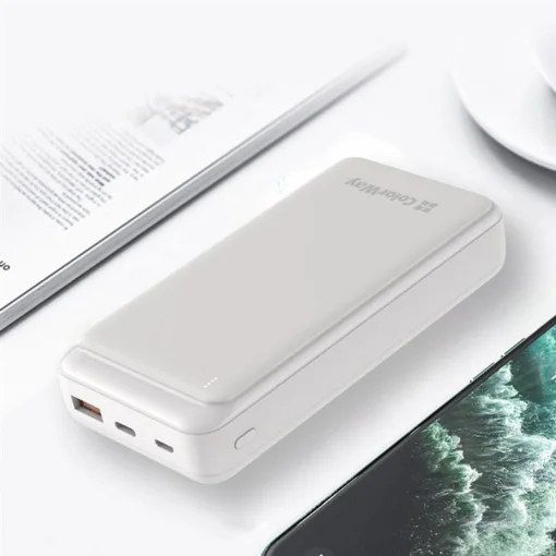 Повербанк COLORWAY Slim PD+QC 20000mAh White (CW-PB200LPG3WT-PD)