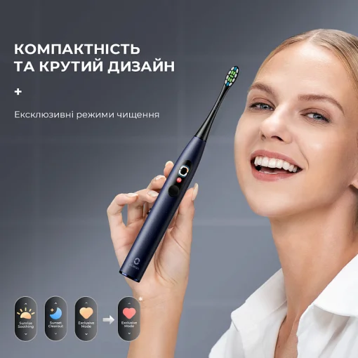 Умная зубная электрощетка Oclean X Pro Digital Electric Toothbrush Dark Blue (6970810553482)