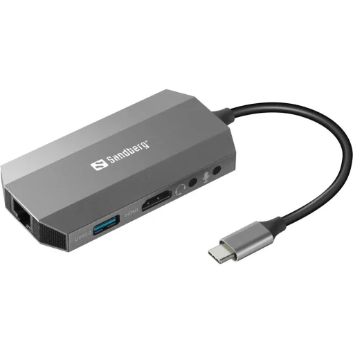 Порт-реплікатор SANDBERG USB-C 6-in-1 Travel Dock (136-33)