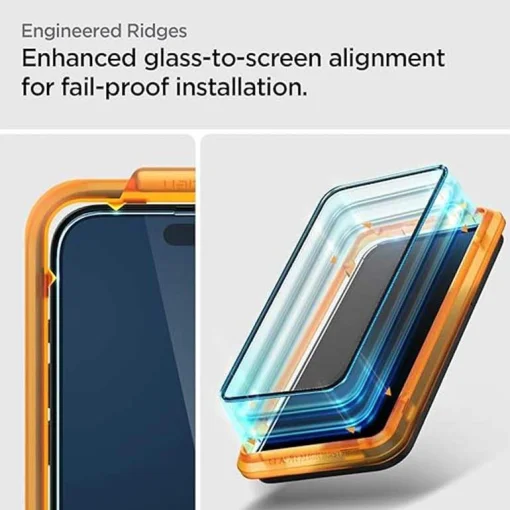 Защитное стекло SPIGEN Glas.tR AlignMaster FC для Apple iPhone 15 Black (AGL06906)