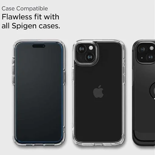 Защитное стекло SPIGEN Glas.tR AlignMaster FC для Apple iPhone 15 Black (AGL06906)