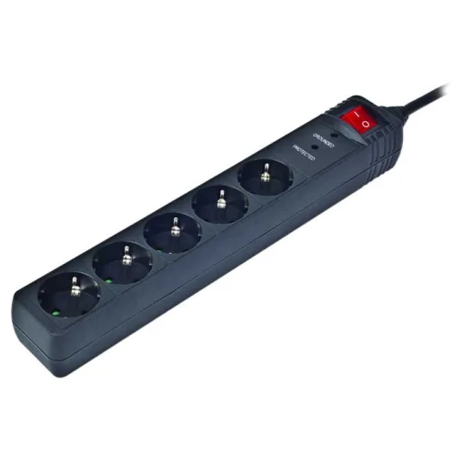 Сетевой фильтр ENERGENIE SPG5-C-10 Black, 5 розеток, 3м