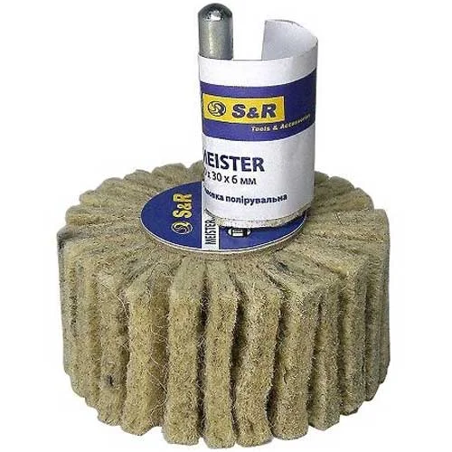Головка полірувальна S&R Meister 60×30×6 мм з повсті (235636001)