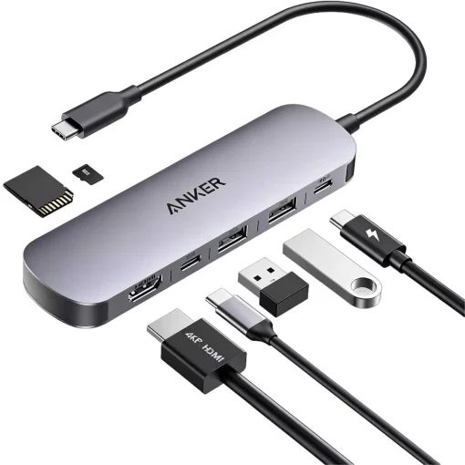 Порт-реплікатор ANKER 7-in-1 Nano USB-C Hub (A83D2HA1)
