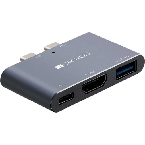 Порт-репликатор CANYON DS-1 Thunderbolt 3 Docking Station 3-in-1 (CNS-TDS01DG)