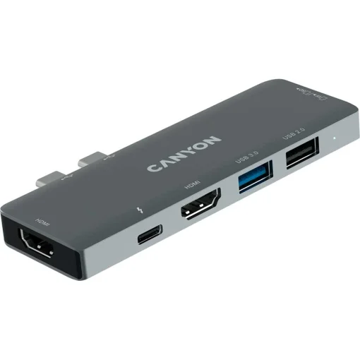 Порт-репликатор CANYON DS-5 USB-C Multiport Docking Station 7-in-1 (CNS-TDS05B)