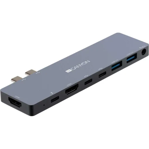 Порт-репликатор CANYON DS-8 Thunderbolt 3 Docking Station 8-in-1 (CNS-TDS08DG)
