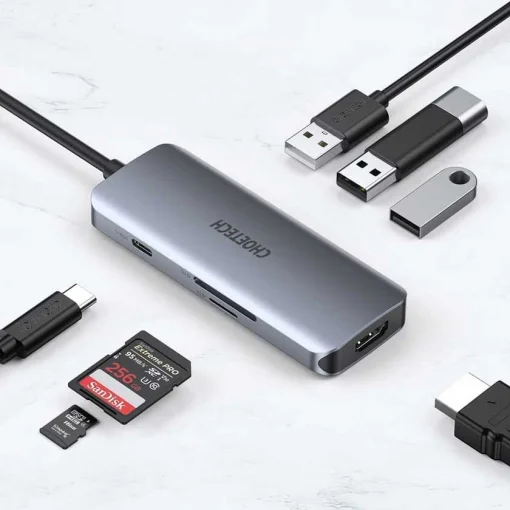 Порт-реплікатор CHOETECH M19 7-in-1 Multiport USB-C Hub (HUB-M19-GY)