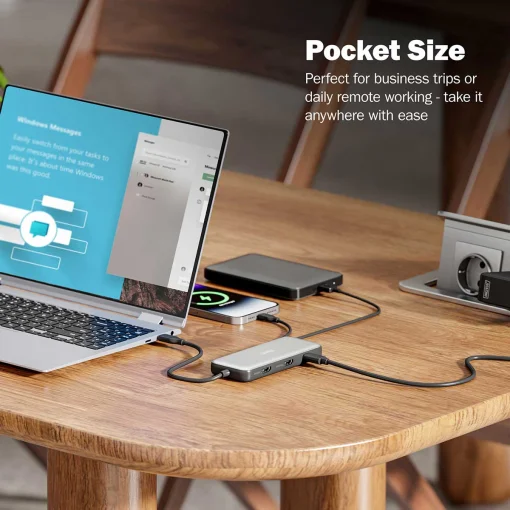 Порт-реплікатор DIGITUS USB-C 8-port Docking Station (DA-70915)