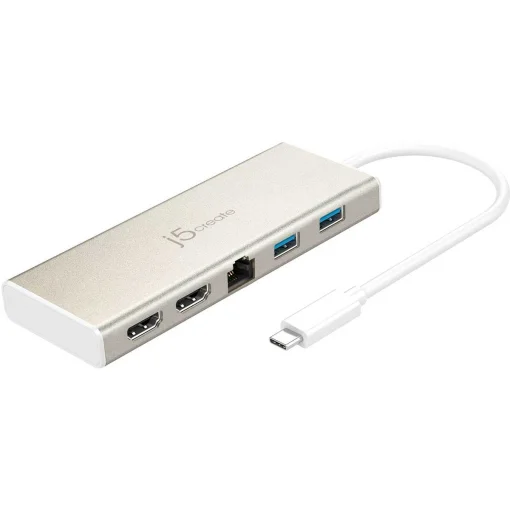 Порт-реплікатор J5CREATE USB-C 6-в-1 (JCD381-N)