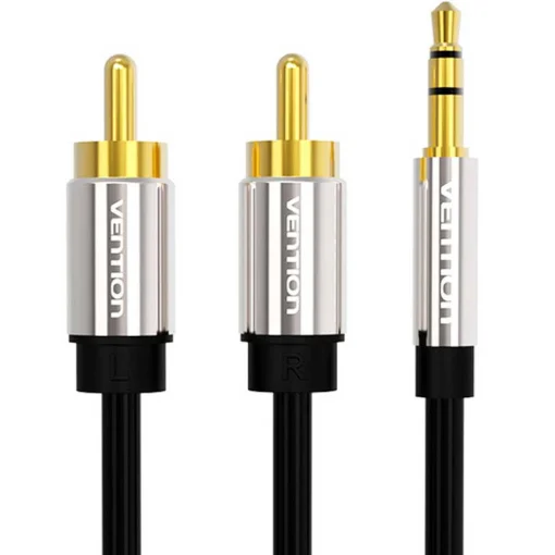 Кабель Vention AUX 3.5 mm M - 2xRCA M, 3 m, Black (BCFBI)