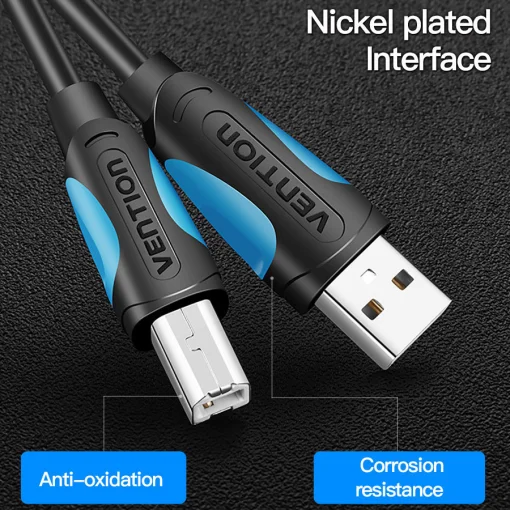 Кабель VENTION USB-A 2.0/USB-B (M/M) Print Cable 1м Black (VAS-A16-B100)