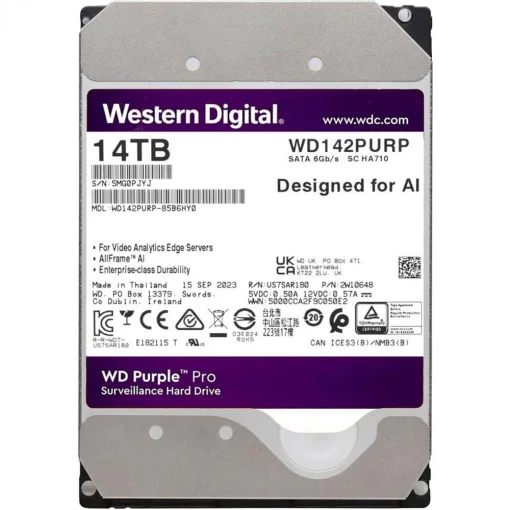 Жорсткий диск 3.5" WD Purple Pro 14TB SATA/512MB (WD142PURP)
