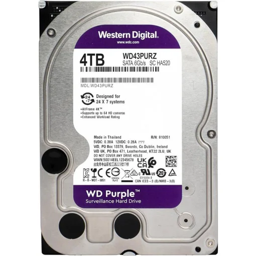 Жорсткий диск 3.5" WD Purple 4TB SATA/256MB (WD43PURZ)