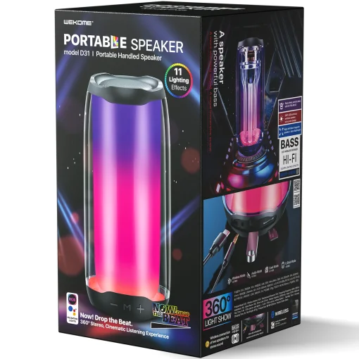 Портативная колонка WEKOME D31MIN Bluetooth Black